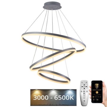 LED Prigušivi luster na sajli LED/125W/230V 3000-6500K pr. 80 cm + Daljinski upravljač