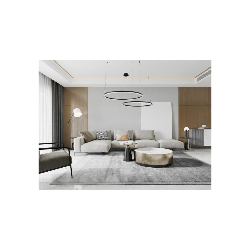 LED Prigušivi luster na sajli LED/128W/230V 3000-6500K pr. 100 cm + Daljinski upravljač