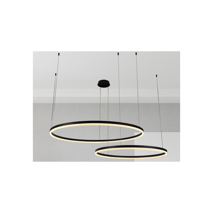 LED Prigušivi luster na sajli LED/128W/230V 3000-6500K pr. 100 cm + Daljinski upravljač