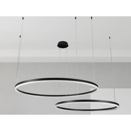 LED Prigušivi luster na sajli LED/128W/230V 3000-6500K pr. 100 cm + Daljinski upravljač