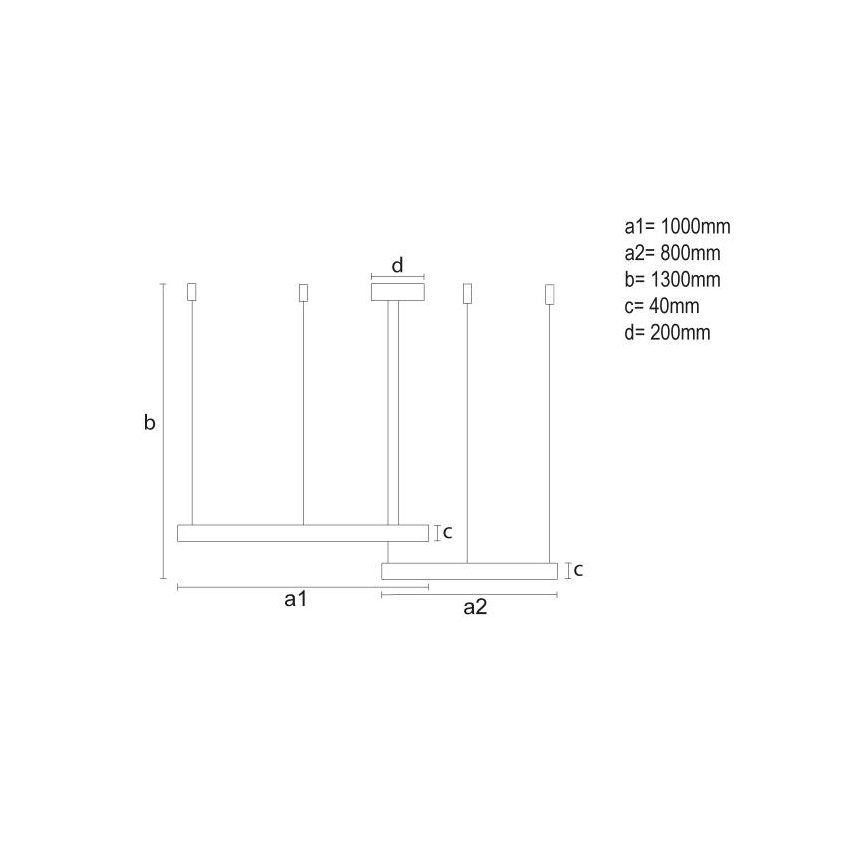 LED Prigušivi luster na sajli LED/128W/230V 3000-6500K pr. 100 cm + Daljinski upravljač
