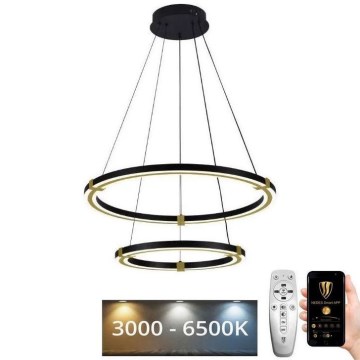 LED Prigušivi luster na sajli LED/130W/230V 3000-6500K + Daljinski upravljač