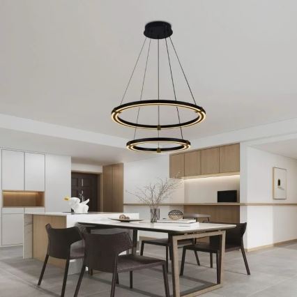 LED Prigušivi luster na sajli LED/130W/230V 3000-6500K + Daljinski upravljač
