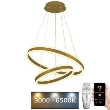 LED Prigušivi luster na sajli LED/135W/230V 3000-6500K + Daljinski upravljač