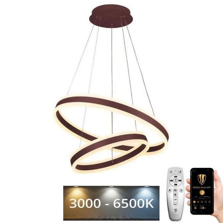 LED Prigušivi luster na sajli LED/135W/230V 3000-6500K pr. 60 cm + Daljinski upravljač