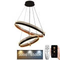 LED Prigušivi luster na sajli LED/140W/230V 3000-6500K + Daljinski upravljač