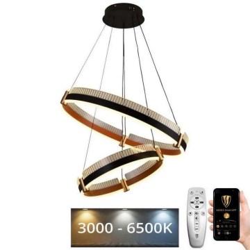 LED Prigušivi luster na sajli LED/140W/230V 3000-6500K + Daljinski upravljač