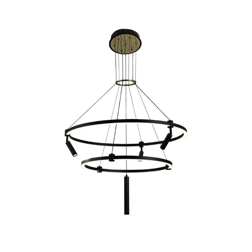 LED Prigušivi luster na sajli LED/140W/230V 3000-6500K + Daljinski upravljač