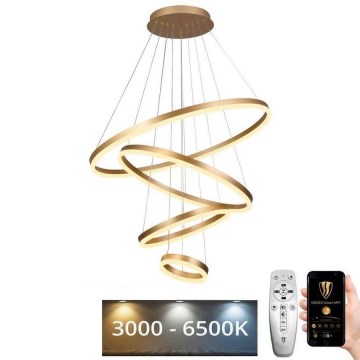 LED Prigušivi luster na sajli LED/165W/230V 3000-6500K + Daljinski upravljač