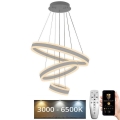 LED Prigušivi luster na sajli LED/165W/230V 3000-6500K pr. 60 cm + Daljinski upravljač