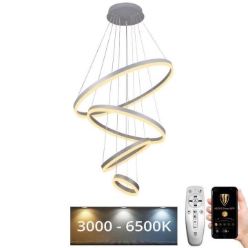 LED Prigušivi luster na sajli LED/165W/230V 3000-6500K pr. 80 cm + Daljinski upravljač