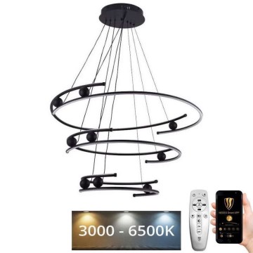 LED Prigušivi luster na sajli LED/170W/230V 3000-6500K + Daljinski upravljač