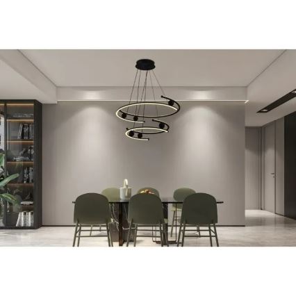 LED Prigušivi luster na sajli LED/170W/230V 3000-6500K + Daljinski upravljač