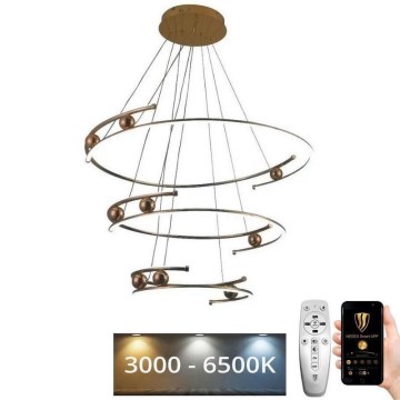 LED Prigušivi luster na sajli LED/170W/230V 3000-6500K + Daljinski upravljač
