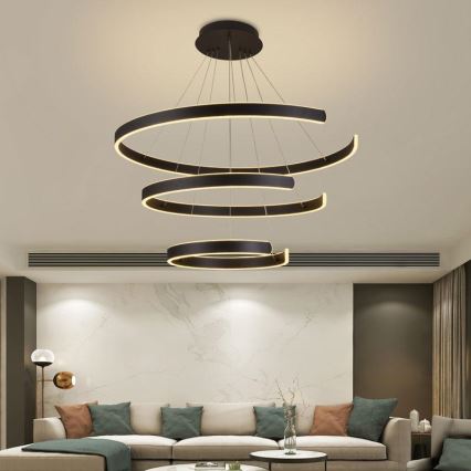 LED Prigušivi luster na sajli LED/220W/230V 3000-6500K pr. 80 cm + Daljinski upravljač