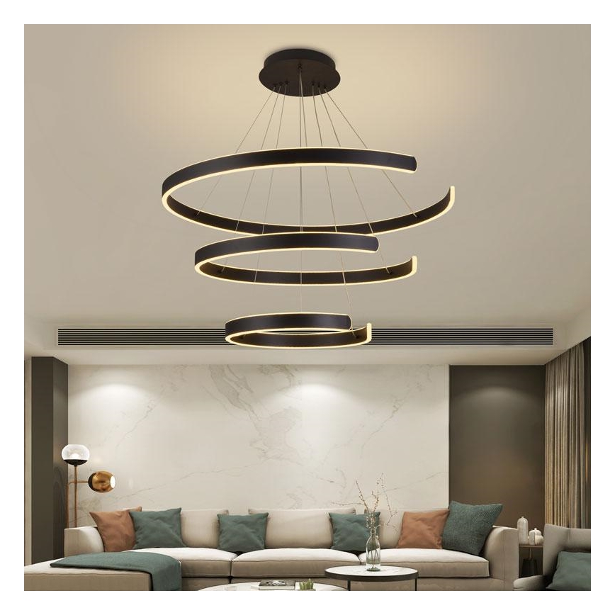 LED Prigušivi luster na sajli LED/220W/230V 3000-6500K pr. 80 cm + Daljinski upravljač