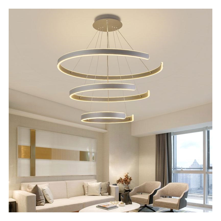 LED Prigušivi luster na sajli LED/220W/230V 3000-6500K pr. 80 cm + Daljinski upravljač