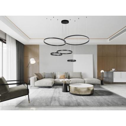 LED Prigušivi luster na sajli LED/220W/230V 3000-6500K pr. 100 cm + Daljinski upravljač