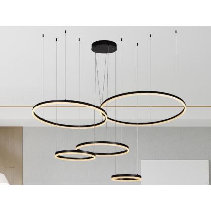 LED Prigušivi luster na sajli LED/220W/230V 3000-6500K pr. 100 cm + Daljinski upravljač