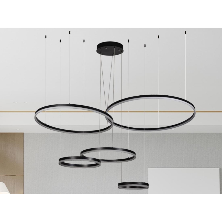 LED Prigušivi luster na sajli LED/220W/230V 3000-6500K pr. 100 cm + Daljinski upravljač