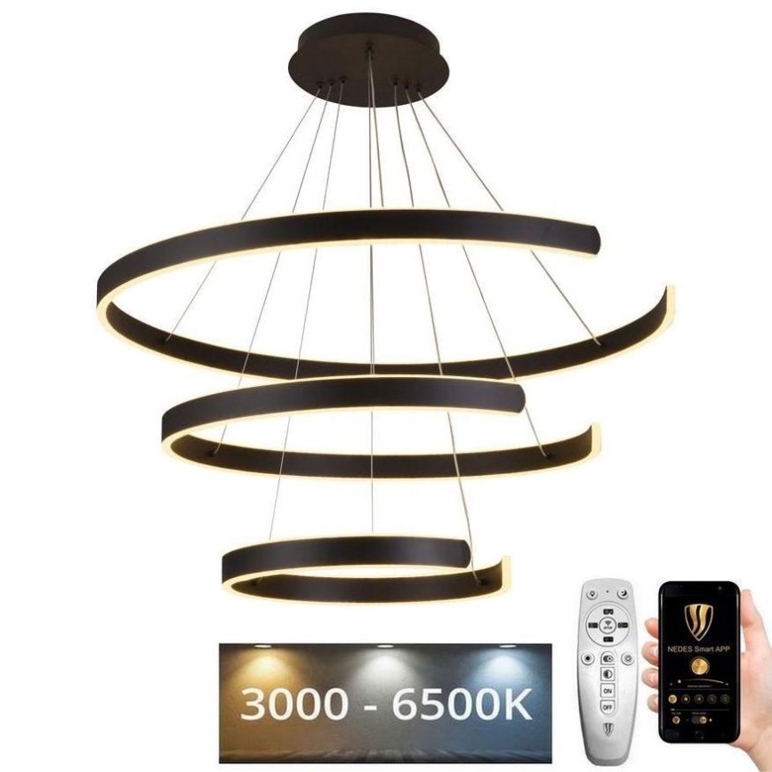 LED Prigušivi luster na sajli LED/220W/230V 3000-6500K pr. 80 cm + Daljinski upravljač