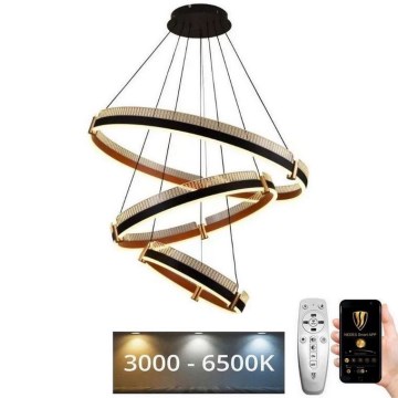 LED Prigušivi luster na sajli LED/240W/230V 3000-6500K + Daljinski upravljač
