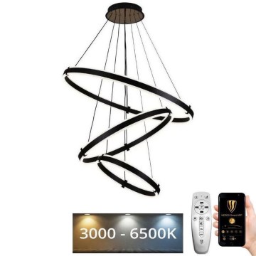 LED Prigušivi luster na sajli LED/250W/230V 3000-6500K + Daljinski upravljač
