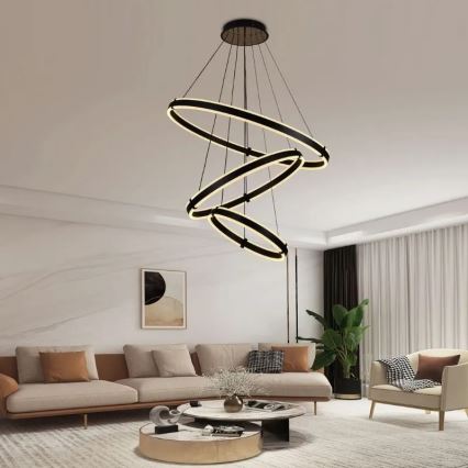 LED Prigušivi luster na sajli LED/250W/230V 3000-6500K + Daljinski upravljač