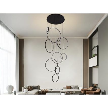 LED Prigušivi luster na sajli LED/290W/230V 3000-6500K pr. 60 cm + Daljinski upravljač