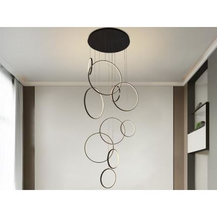 LED Prigušivi luster na sajli LED/290W/230V 3000-6500K pr. 60 cm + Daljinski upravljač