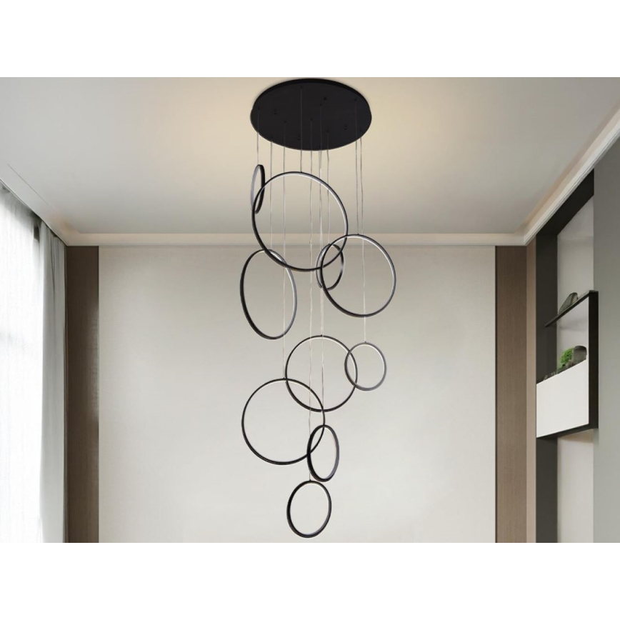LED Prigušivi luster na sajli LED/290W/230V 3000-6500K pr. 60 cm + Daljinski upravljač