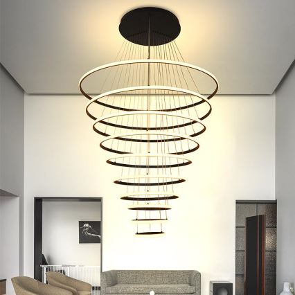 LED Prigušivi luster na sajli LED/365W/230V 3000-6500K pr. 100 cm + Daljinski upravljač
