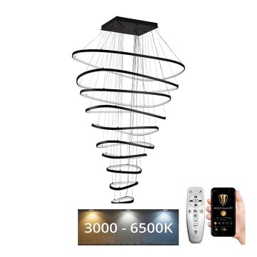 LED Prigušivi luster na sajli LED/370W/230V 3000-6500K + Daljinski upravljač
