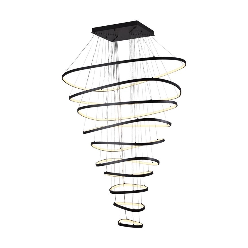 LED Prigušivi luster na sajli LED/370W/230V 3000-6500K pr. 100 cm + Daljinski upravljač