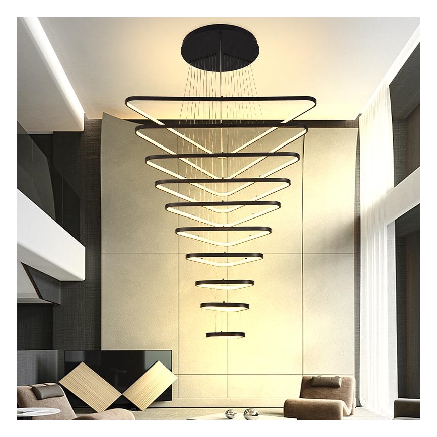 LED Prigušivi luster na sajli LED/385W/230V 3000-6500K + Daljinski upravljač