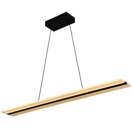 LED Prigušivi luster na sajli LED/40W/230V 3000-6500K crno + Daljinski upravljač