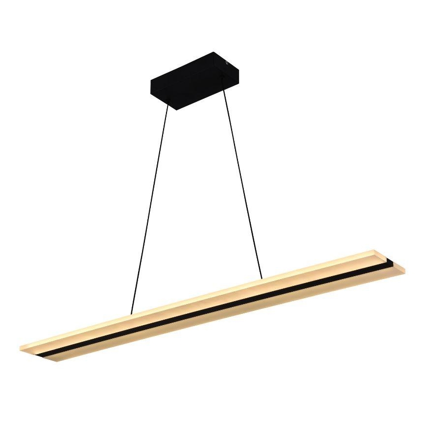 LED Prigušivi luster na sajli LED/40W/230V 3000-6500K crno + Daljinski upravljač