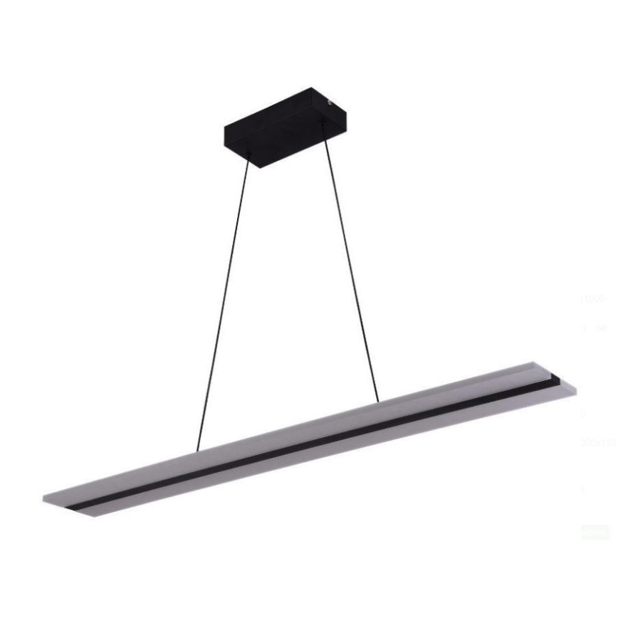 LED Prigušivi luster na sajli LED/40W/230V 3000-6500K crno + Daljinski upravljač
