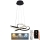 LED Prigušivi luster na sajli LED/40W/230V 3000-6500K crno + Daljinski upravljač
