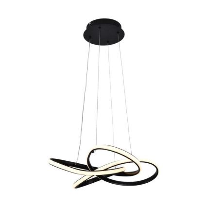 LED Prigušivi luster na sajli LED/40W/230V 3000-6500K crno + Daljinski upravljač