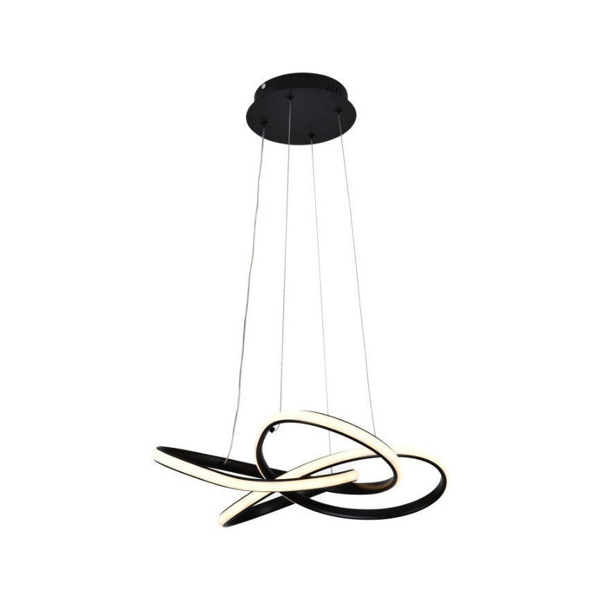 LED Prigušivi luster na sajli LED/40W/230V 3000-6500K crno + Daljinski upravljač
