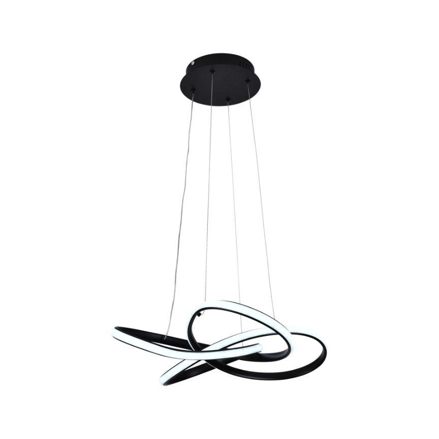 LED Prigušivi luster na sajli LED/40W/230V 3000-6500K crno + Daljinski upravljač