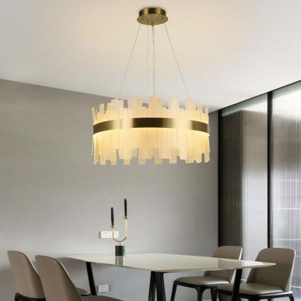 LED Prigušivi kristalni luster na sajli LED/40W/230V 3000-6500K + Daljinski upravljač