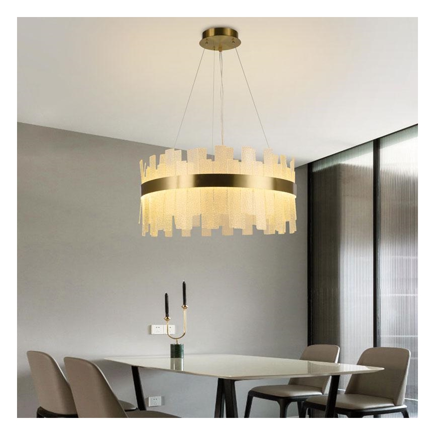 LED Prigušivi kristalni luster na sajli LED/40W/230V 3000-6500K + Daljinski upravljač