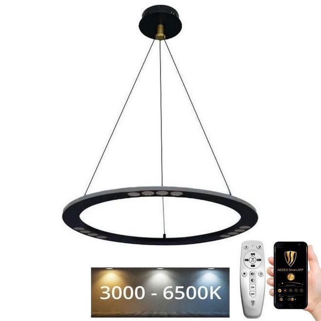 LED Prigušivi luster na sajli LED/40W/230V 3000-6500K + Daljinski upravljač