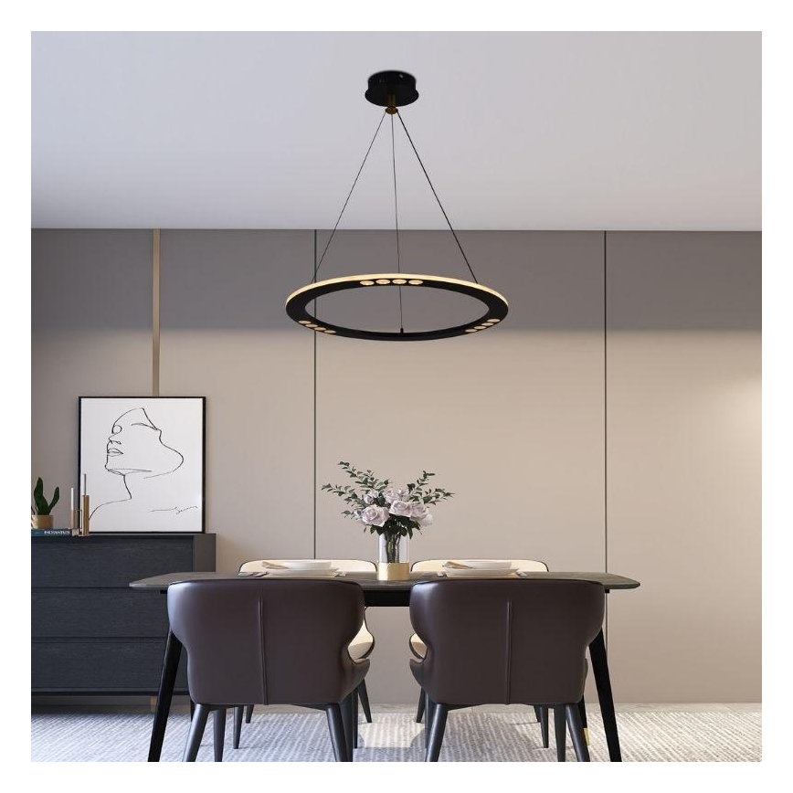 LED Prigušivi luster na sajli LED/40W/230V 3000-6500K + Daljinski upravljač