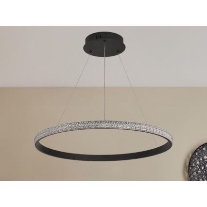 LED Prigušivi luster na sajli LED/40W/230V 3000-6500K pr. 60 cm + Daljinski upravljač