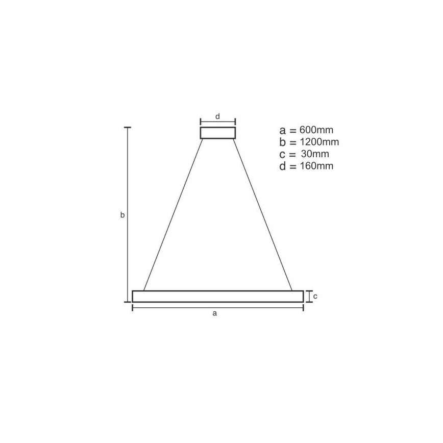 LED Prigušivi luster na sajli LED/40W/230V 3000-6500K pr. 60 cm + Daljinski upravljač