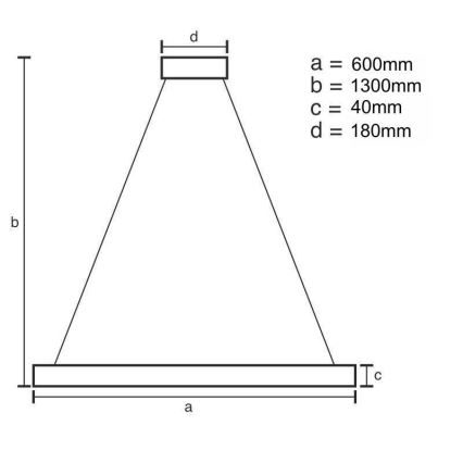 LED Prigušivi luster na sajli LED/40W/230V 3000-6500K zlatna + Daljinski upravljač