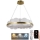 LED Prigušivi luster na sajli LED/40W/230V 3000-6500K zlatna + Daljinski upravljač